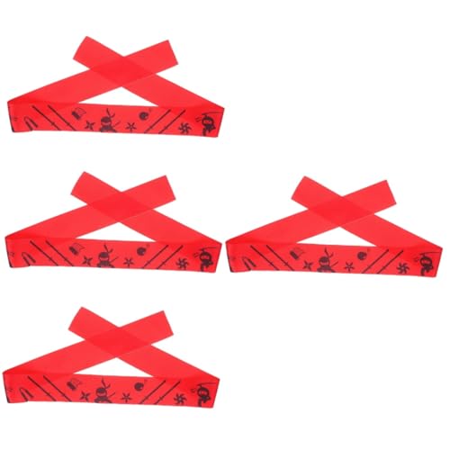 PRETYZOOM 4 Stück -Stirnband breite stirnbänder für damen Sushi-Koch-Stirnband Fitness-Stirnband Lauf-Stirnband -Hut Stirnband im japanischen Stil Karate-Zubehör Polyester von PRETYZOOM