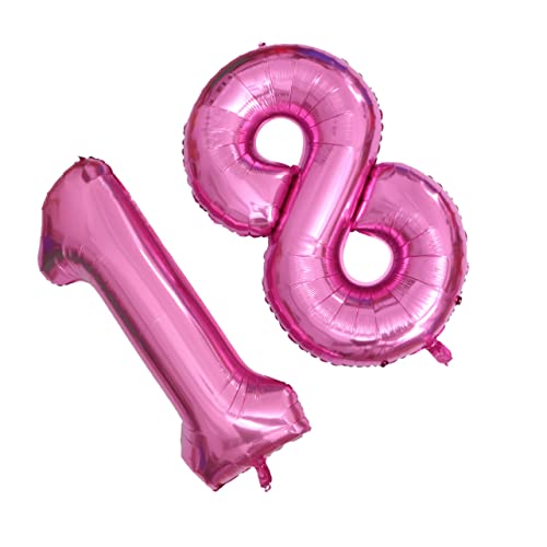 PRETYZOOM 40 Dekorative Luftballons hochzeits dekoration balloons wasserballons balongas luftbalons Riesige 1 Ballons Geburtstag Luftballons zahlen luftballon Zahlenballons Partyballons Rosa von PRETYZOOM