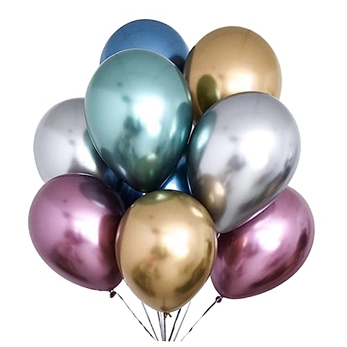 PRETYZOOM 40 Stück Große Metallic Luftballons Bunt Und Rosé Ideal Für Geburtstags Und Hochzeitsfeiern Hochwertige Dekorationsballons Aus Naturlatex Für Jeden Anlass von PRETYZOOM