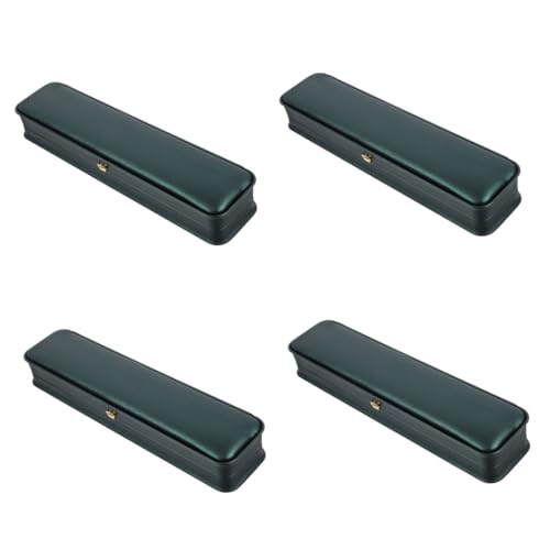 PRETYZOOM 4Er-Box Halskette Schmuckschatulle faltbar Anzeige Kiste Boxen mit Deckel Korb storage boxes aufbwahrungs-box Schmuck-Geschenkboxen für Armbänder Schmuckbehälter Flanell Dark Green von PRETYZOOM