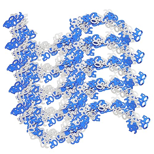 PRETYZOOM Konfetti mit Silbernen Pailletten Zum Geburtstag Nummer 50 für 5-teiliges Set Glitzernde Tischdekoration von PRETYZOOM
