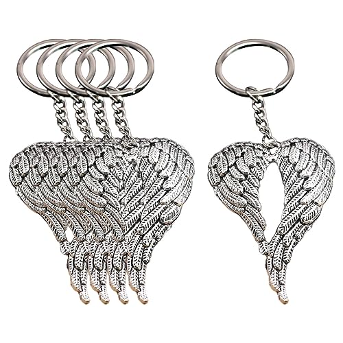 PRETYZOOM 5-Teiliges Set Schlüsselanhänger Schlüsselbund Kette einziehbar weihnachstbaumschmuck weinachtsbaumdekorationen Schlüsselringe kreative engel schlüsselhalter Zinklegierung Silver von PRETYZOOM