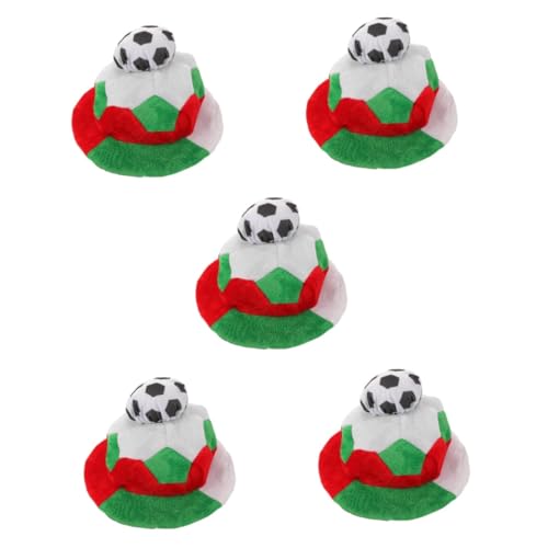 PRETYZOOM 5St Fußballmütze football cap fußball spiel Fußball-Dekoration Sportlicher Hut fußball accessoires Wettkampf-Fußballhüte jubelnde Hutstütze Hut-Dekor lustiger Sporthut gefühlt von PRETYZOOM