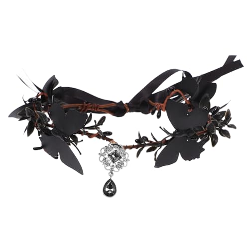 PRETYZOOM 5St Halloween-Schmetterlingsgirlande schmetterling kopfschmuck schwarzes haarband Halloween-Girlande Festival-Haar-Accessoires Schmetterlings-Haar-Accessoire Haarschmuck für Frauen von PRETYZOOM