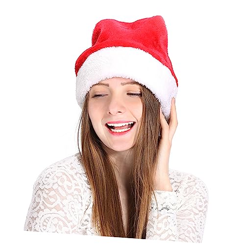 PRETYZOOM 5St Plüschmütze Weihnachtsmann-Kostüm Partyhüte für das neue Jahr Weihnachts-Cosplay-Hut Weihnachtsmannmütze winterhut santa claus hat Hut für Weihnachten Verdickte Weihnachtsmütze von PRETYZOOM