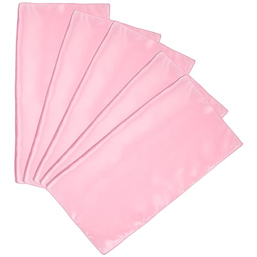 PRETYZOOM 5St party servietten rosa servietten Satin Tischservietten Tischdekoration waschbare Stoffservietten Tischdecke Paillette Partyservietten Servietten für das Festival Satinsatin von PRETYZOOM