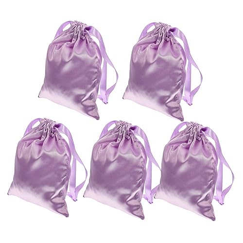 PRETYZOOM 5st Aufbewahrungstasche Für Augenmasken Kleiner Beutel Mit Kordelzug Aufbewahrungsbeutel Für Schmuck Reisetaschen-organizer Make-up-aufbewahrungstaschen Polyester Violet von PRETYZOOM