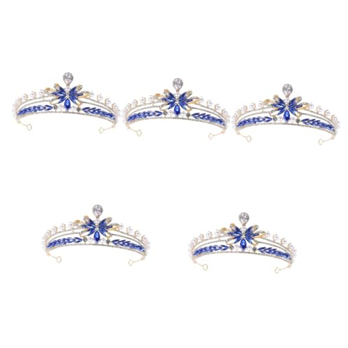 PRETYZOOM 5st Krone Haarschmuck Prinzessin Tiara Für Frauen Krone Für Frauen Tiara Für Erwachsene Geburtstagskronen Für Frauen Tiara Für Kleine Mädchen Kleine Tiara Für Frauen Zinklegierung von PRETYZOOM