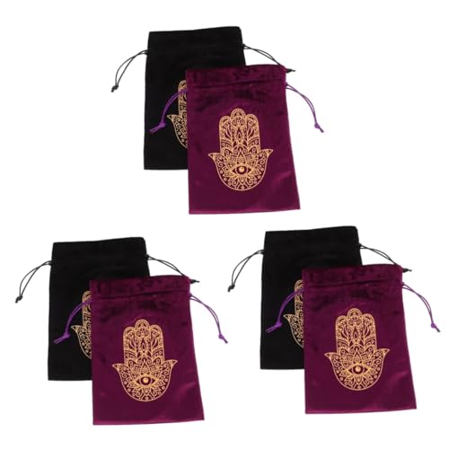 PRETYZOOM 6 Stk Tarot-Tasche Aufbewahrungstasche für Tarot Karten Aufbewahrungstasche für Orakelkarten Karten Aufbewahrungstasche Tarot Tasche mit Kordelzug dekorative Tarottasche Flanell von PRETYZOOM