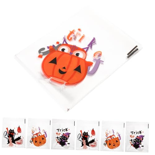 PRETYZOOM 600 STK Halloween Selbstklebende Tasche Taschen Für Kinderpartys Durchsichtige Verpackungsbeutel Halloween-leckereienbeutel Zellophanbeutel Papiertüten Für Lebensmittel Plastik von PRETYZOOM