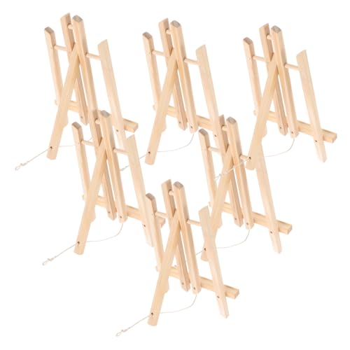 PRETYZOOM 6St Mini-Staffelei Desktop-Handyhalter Tischständer für mini staffelei Mini easel stand Small item display rack Small item holder Reißbrettständer lagerhalter aus holz von PRETYZOOM