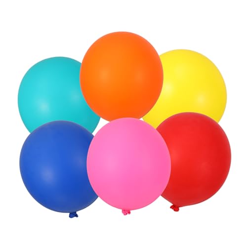 PRETYZOOM 6st Latexballon Dekorativer Partyballon Hochzeits-fotoautomaten-ballon Zubehör Für Partydekoration Konfettiballons Zum Geburtstag Großer Ballon Partydekorationen Natürliches Latex von PRETYZOOM