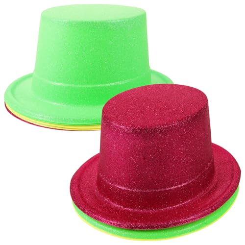 PRETYZOOM 6st Papierhüte Kostüm Mütze Partyhüte Aus Papier Cosplay-kostüm Party-fedora-hut Hüte Anziehen Funkelnde Hüte Fedora-kappe Papierkappe Kostüm Hüte Fedora-kostümhut Zauberer Mütze von PRETYZOOM