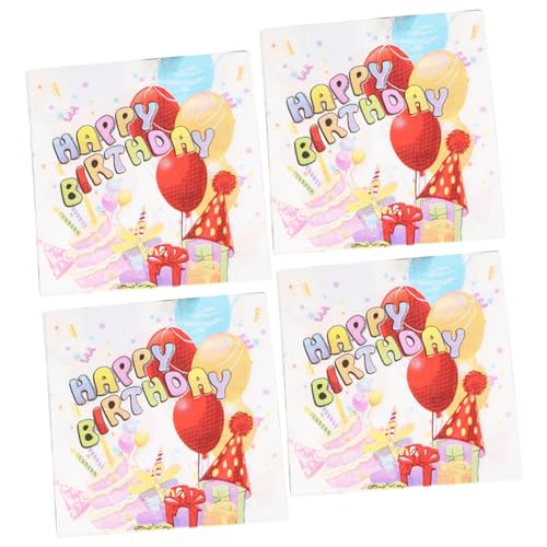 PRETYZOOM 80 Blatt Geburtstag Servietten Golddekor Donut-Servietten Mittagsservietten Erde Mini Ammer party sachen party supplies Dessertservietten Servietten für Geburtstagsfeiern Papier von PRETYZOOM