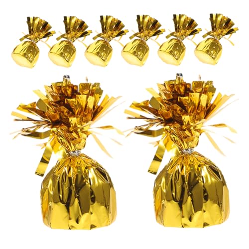 PRETYZOOM 8 Stücke Folie Ballon Gewicht Pack Schwere Metallic Solide Für Helium Ballons Hochzeit Gold von PRETYZOOM