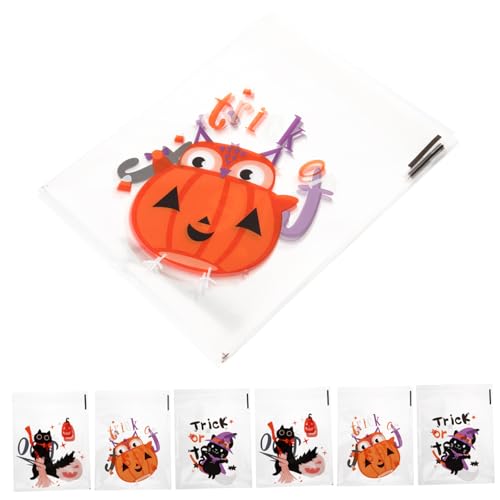 PRETYZOOM 900 STK Halloween Selbstklebende Tasche Partygeschenktüten Halloween-leckereienbeutel Snackbeutel Für Kinder Halloween-süßigkeitstüten Papiertüten Für Lebensmittel Plastik von PRETYZOOM