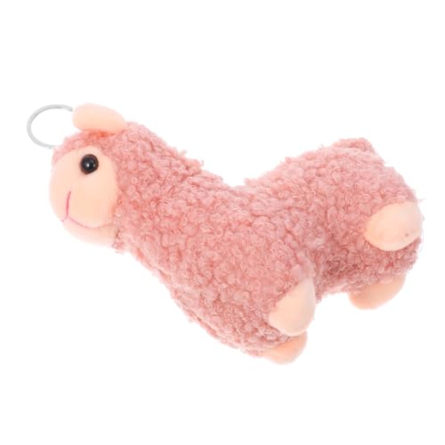 PRETYZOOM Alpaka-schlüsselanhänger Lamas-spielzeug Alpaka-gastgeschenke Schaf Schlüsselanhänger Stofftier Mit Babys Rosa Tiere Süße Kuscheltiere Lustiger Schlüsselanhänger Plüsch von PRETYZOOM