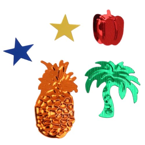 PRETYZOOM Ananas Konfetti Dekorationen Girlande Tür Peppero tropisches Konfetti hawaii tischdeko sommerdeko Partyzubehör hochzeitskonfetti Fruchtkonfetti glänzt Kokosnussbaum Konfetti von PRETYZOOM