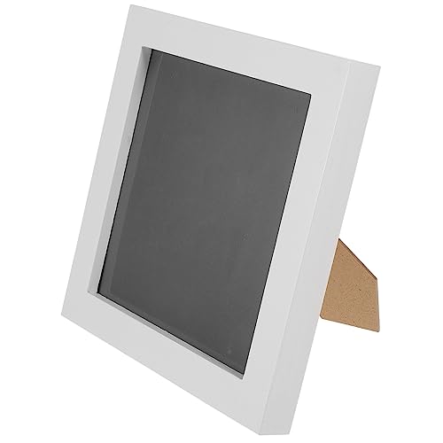 PRETYZOOM Aufbewahrungskiste Fotorahmen selber machen Ausstellungsregale aufzeichnen Vinyl-Regal Bilderrahmen cd holder vinyl display Aufnahmerahmen Schrank-Schallplattenrahmen hölzern Weiß von PRETYZOOM