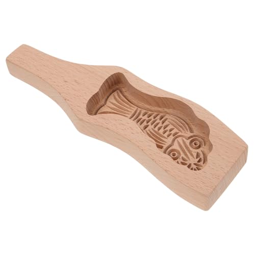 PRETYZOOM Backform Aus Holz Formen Fischschimmel Eis Am Stiel Schimmel Koi-fisch Schimmel Tortenstempel Plätzchenform Backen Chinesischer Schimmel Fisch-süßigkeiten-form Decora Hölzern Khaki von PRETYZOOM