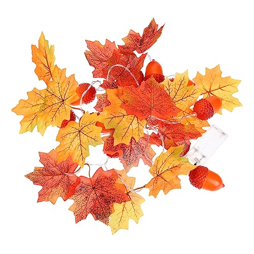 PRETYZOOM Blattlichter hochzeitsdeko wedding decoration hochzeitsdeco dekoration herbst thanksgiving dekoration Ahornblatt-Girlande Herbstdeko für zu Hause Weihnachtsbeleuchtung Plastik von PRETYZOOM