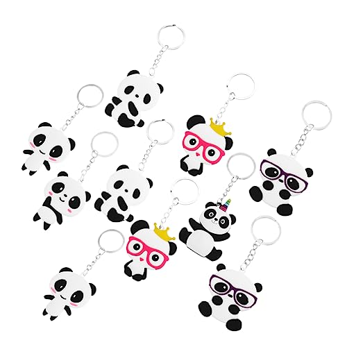 PRETYZOOM Cartoon Panda Schlüsselanhänger Niedliche PVC Schlüsselanhänger Für Mehrzweck Dekorationen Und Partygeschenke Zufällige Designs Ideal Für Taschen Und Schlüsselbund von PRETYZOOM