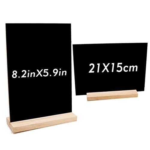 PRETYZOOM Desktop-dekorschild Tischtafel Staffelei Tischnummerntafel Mini-memo-tafel Tafelschild Mit Sockel Tafelschilder Mit Schwarzes Brett Mit Nachrichtenzeichen Handdekor Hölzern Black von PRETYZOOM