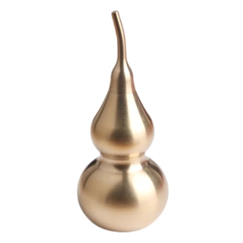 PRETYZOOM Eleganter Hohler Kupferflasche Gourd Tischornament Einzigartige Feng Shui Deko Für Glück Und Wohlstand 88MM Gourd Dekoration Für Zuhause Und Büro von PRETYZOOM