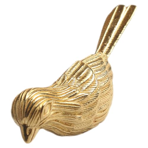 PRETYZOOM Elster-Ornament Aus Messing Wohnkultur Rattan Solar- Ornamente Netz Golddekor Süßes Zimmerdekor Abziehbilder Glückliche Tierfigur Plüsch Wandtattoos Hahn Abgestuft Golden von PRETYZOOM