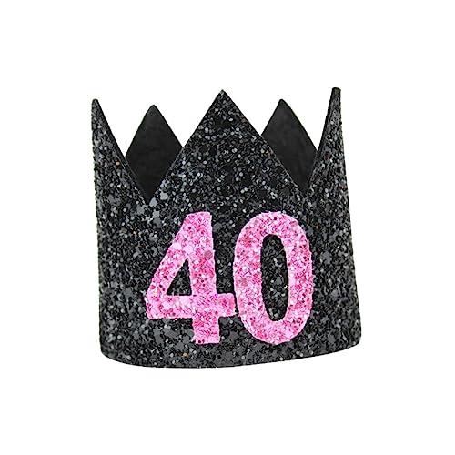 PRETYZOOM Geburtstagskappe Partyhüte Für Erwachsene Dekorationen Zum 40. Geburtstag Zum 21. Geburtstag Hüte Zum 40. Geburtstag Haarschmuck Zum 21. Geburtstag Geburtstagsgeschenke von PRETYZOOM