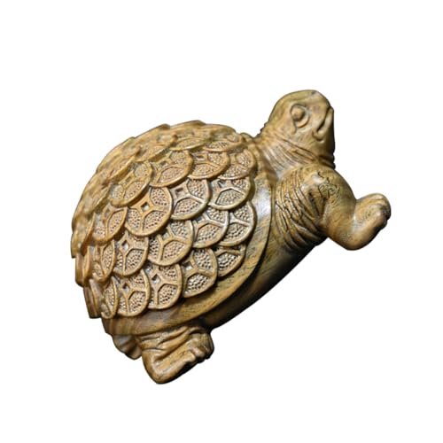 PRETYZOOM Geldschildkröten-Ornamente Tee-Haustier- Mini-Tierspielzeug Minifiguren bürodeko büro Dekoration Schildkrötenschmuck aus Holz Desktop-Schildkröten- Grünes Sandelholz von PRETYZOOM