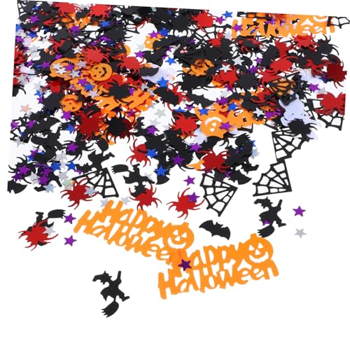 PRETYZOOM Halloween Konfetti Süßes Oder Saures Partybevorzugung Halloween Tischstreuskelett Konfetti Halloween Papierkonfetti Katzenstern Konfetti Kürbis Konfetti Herbst Konfetti Fledermaus von PRETYZOOM