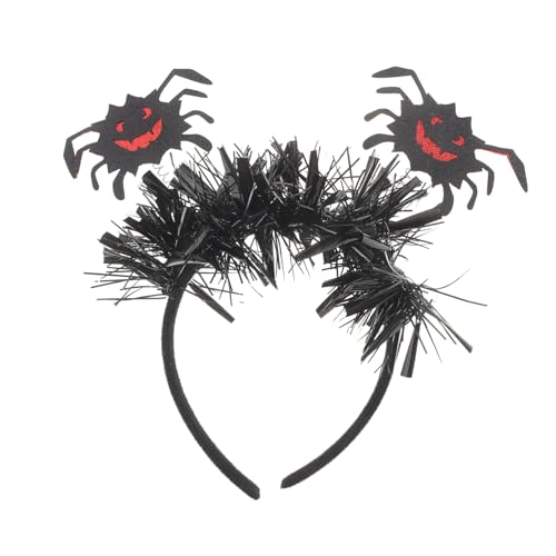 PRETYZOOM Halloween-Spinnen-Stirnband Spinnenkostümzubehör Halloween-Fledermaus-Stirnband Spinne Kopfschmuck Halloween Cosplay Kopfband frauen kopfschmuck Stirnbänder Eisendraht Black von PRETYZOOM