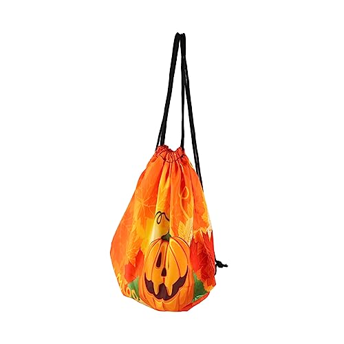 PRETYZOOM Halloween-tasche Mit Kordelzug Halloween-süßigkeitstüte Halloween-goodie-bags Halloween-süßigkeitssäcke Halloween-einkaufstaschen Kürbis-bonbontüten Geschenkbeutel Orange von PRETYZOOM