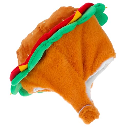 PRETYZOOM Hamburger Haube Cosplay Kostüme Partyhüte Festliche Kopfbedeckung Partyzubehör Dekorationen Party Hamburger Hut Hamburger Kostüm Hut Cartoon Burger Hut Party Kostüm Hut von PRETYZOOM