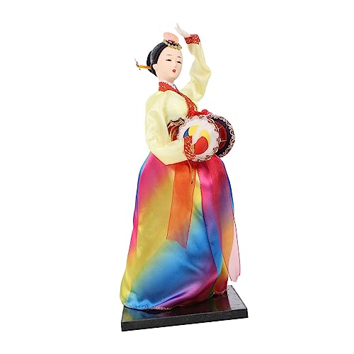 PRETYZOOM Hanbok Puppe Heimdekoration Wohnzimmerdekoration Koreanische Heimdekoration Kleidung Puppenhaus Filmpuppen Koreanische Hanbok Figurenpuppe Koreanische Hanbok Trommelpuppe von PRETYZOOM