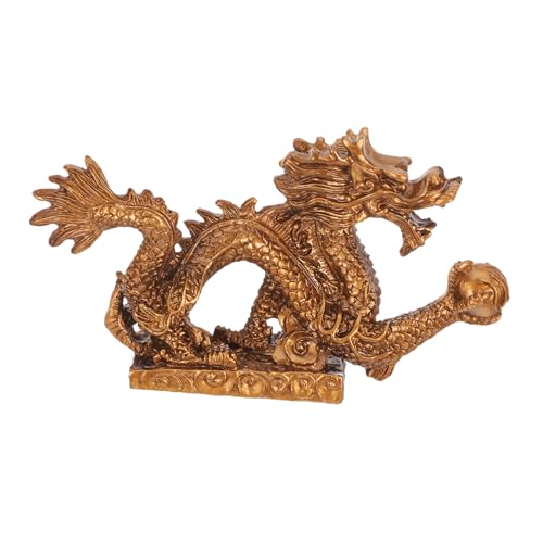 PRETYZOOM Harz Chinesischer Drache Ornament Tischdekoration Drachenstatue Für Schreibtisch Drachendekoration Chinesische Drachenfigur Drachengartenstatue Drachenstatue Große Drachenstatue von PRETYZOOM