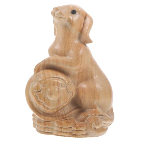 PRETYZOOM Hundefigur Holzschnitzerei Home Office Dekoration Töpfchen Holzhandwerk PRETYZOOM Hundefigur Holzschnitzerei Home Office Dekoration Töpfchen Holzhandwerk von PRETYZOOM
