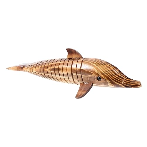 PRETYZOOM Realistische Holz Delphin Fisch Desktop Dekoration Themen Wohnkultur Tier Figuren von PRETYZOOM