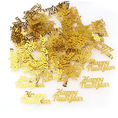 PRETYZOOM Konfetti für das neue Jahr partydekoration party decoration Jubiläumskonfetti verpackung tischdeko esstisch Dienstag Dekorationen Party Konfetti Jahrestag Konfetti Golden von PRETYZOOM