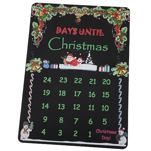 PRETYZOOM Kreative Tafel Weihnachtsgeschenk Countdown-tafel Weihnachtskalender-anhänger Desktop-tafel Foto-requisiten Für Weihnachten Weihnachtstafel Weihnachts-countdown-kalender Hölzern von PRETYZOOM