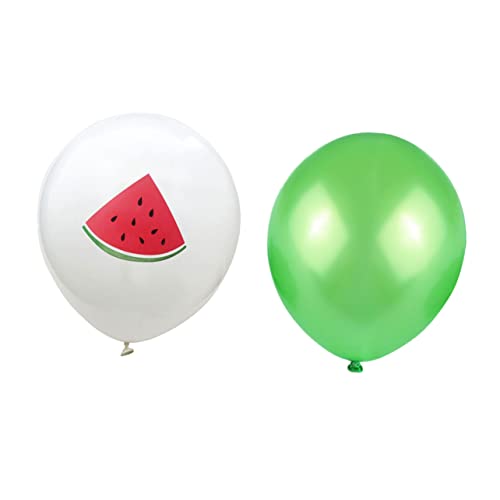 PRETYZOOM Latexballons Set Mit Sommerfrüchten Und Wassermelonen 3 Melonenballons 6 Einfarbige Ballons 3 Paillettenballons 2 Bänder Für Hawaiianische Mottoparty von PRETYZOOM