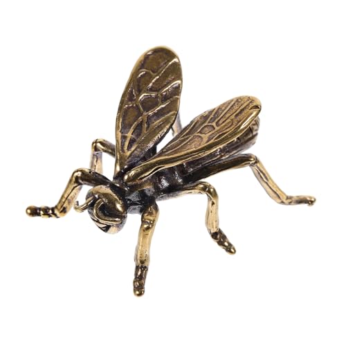 PRETYZOOM Messing-Bienen-Ornament Bienen- Heimdekoration 2022 Feng-Shui-Skulptur Miniatur Messing-Bienenskulptur Messingbrunnen-Zubehör Desktop Messingdekor Bienendekor Golden von PRETYZOOM