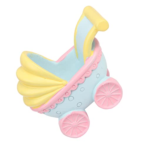 PRETYZOOM Mini-Ornamente Aus Harz Tischdekoration Mini-Kinderwagen-dekor Kuchendekorationen Für Die Babyparty Miniaturdekoration Kidcraft-spielset Einhorn Tortenaufleger Kleinkindspielzeug von PRETYZOOM