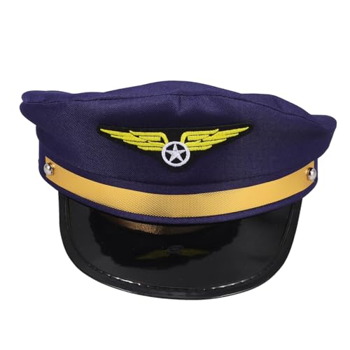 PRETYZOOM Pilotenhut Herrenhüte Damenhüte Und Kappen Pilotenkapitänskostüm Pilotenzubehör Für Männer Airline Piloten Partyhut Pilotenkostüm Für Halloween Pilotenkostüm Hut von PRETYZOOM