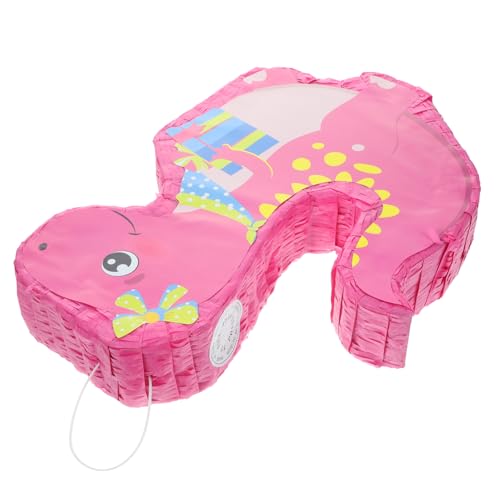 PRETYZOOM Piñata komfetti festlich schokobons dinoversum Mini-Dinosaurier Dinosaurier-Geburtstagsparty-Zubehör Kostüm Beute lustiges Pinata- Dinosaurier-Pinata aus Papier Rosa von PRETYZOOM