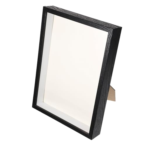 PRETYZOOM Probenrahmen Aus Glas Pflanzen Schwebende Rahmenanzeige Blumen Einzigartig Wand Leer Schatten Schläger Strauß Getrocknet Hochzeitsrahmen Stand Drei Bilderrahmen Vase Holz Black von PRETYZOOM