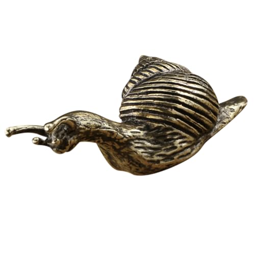 PRETYZOOM Vintage Messing Schnecke Ornament Mini Desktop Decor Schnecke Figurine Metall Schreibtisch für Hause von PRETYZOOM