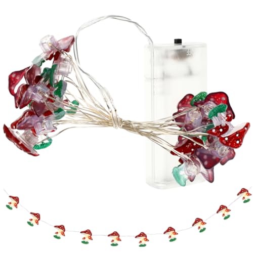 PRETYZOOM Schnur Pilzlampe Weihnachtsdeko Hochzeitsdeko 3d Plastik Led Anlage von PRETYZOOM