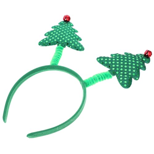 PRETYZOOM Schreibtischschmuck Weihnachten rote Christbaumkugeln Dekoration Weihnachtsschmuck Christbaumschmuck Weihnachts-Haarschmuck Stirnband für Haarpflegezubehör Plastik Green von PRETYZOOM